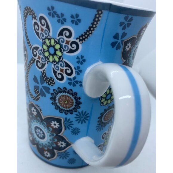 Vera Bradley Bali Blue Porcelain Coffee Cup Mug Retired Design - Picture 6 of 12